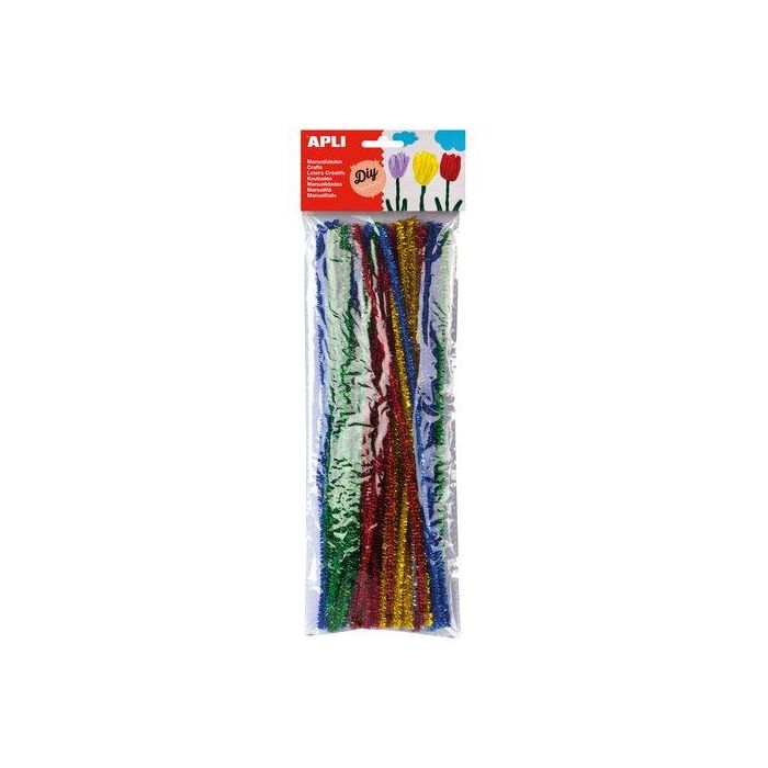 Limpia Pipas Varilla Apli Colores Brillantes Surtidos 30 Cm. Bolsa De 50 5 unidades