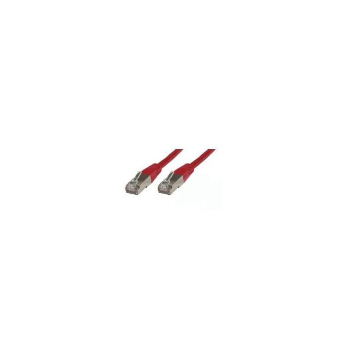 MicroConnect Cable de Red CAT6 F/UTP Apantallado, 20m, Rojo para Router, Módem, Switch - Compatible CAT5e/5