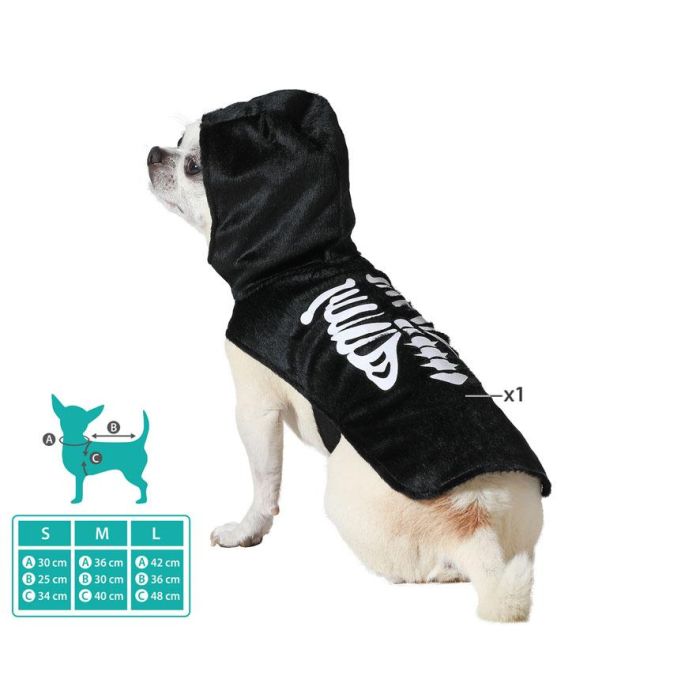 Disfraz para Mascota Esqueleto Talla S para Halloween