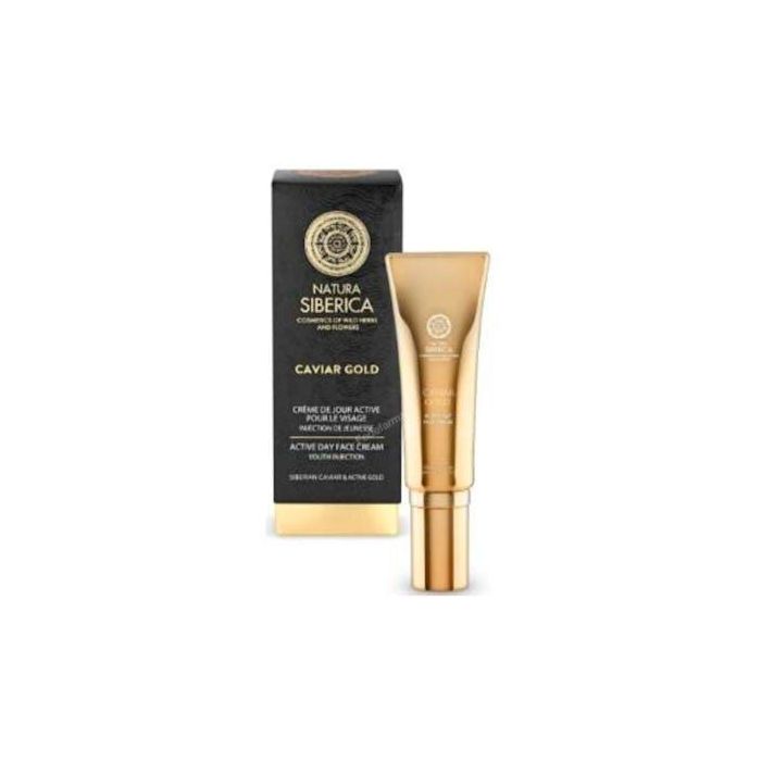 NATURA SIBERICA Caviar Gold Crema Facial de Día Activa 30ml Anti-arrugas para Piel Grasa y Mixta
