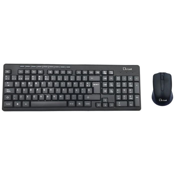 L - Link LL-KB-555-WCOMBO Kit Teclado y Ratón Inalámbrico Negro USB 2.0. Combo multimedia compacto, 1200 DPI, compatible con PC, Mac, Linux L - Link LL-KB-555-WCOMBO Kit Teclado y Ratón Inalámbrico Negro USB 2.0. Combo multimedia compacto, 1200 DPI, compatible con PC, Mac, Linux