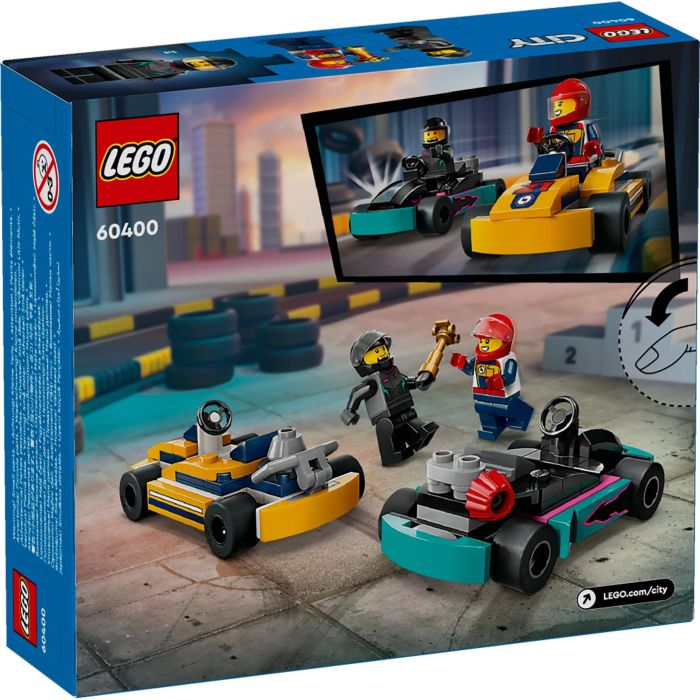 LEGO 60400 City Karts y Pilotos de Carreras, Juego de Construcción de Vehículos con 2 Minifiguras, Juguete para Niños y Niñas +4 Años 12 LEGO 60400 City Karts y Pilotos de Carreras, Juego de Construcción de Vehículos con 2 Minifiguras, Juguete para Niños y Niñas +4 Años 12
