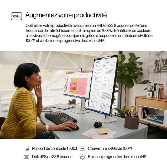 HP 524pf Monitor Series 5 Pro de 23.8 pulgadas FHD para trabajo, con claridad visual, confort ajustable y diseño moderno 12 HP 524pf Monitor Series 5 Pro de 23.8 pulgadas FHD para trabajo, con claridad visual, confort ajustable y diseño moderno 12