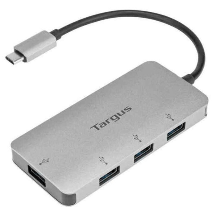 Targus ACH226EU Concentrador de Datos USB 3.2 Gen 1 Type-C a 4 Puertos USB-A 3.2 Gen 1, 5 Gbps, Plata Targus ACH226EU Concentrador de Datos USB 3.2 Gen 1 Type-C a 4 Puertos USB-A 3.2 Gen 1, 5 Gbps, Plata