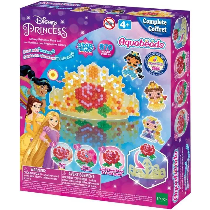 Aquabeads La Tiara de las Princesas Disney: Crea Diademas de Belle, Jasmine y Rapunzel con Perlas y Agua 4 Aquabeads La Tiara de las Princesas Disney: Crea Diademas de Belle, Jasmine y Rapunzel con Perlas y Agua 4