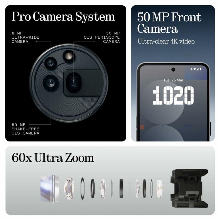 Smartphone Nothing PHONE(3A) PRO 12 GB RAM 256 GB Negro 5