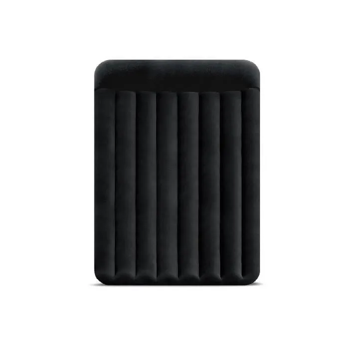 Intex 64124ND - Colchón Hinchable para 2 Personas Dura-Beam Plus con Inflado Eléctrico, Almohada Descanso Elevado, Fiber-Tech, 203 cm