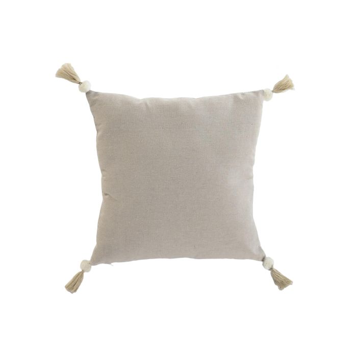 Cojin Boho DKD Home Decor Beige Blanco 45 x 45 cm (2 Unidades) 2