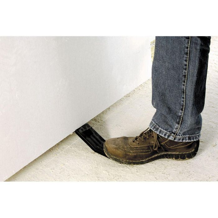 Wolfcraft Levantador de Planchas con Gancho de Tracción para Placa de Yeso, Manejo con el Pie, Metal