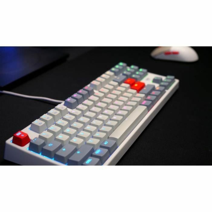Cherry XTRFY K4V2 TKL RETRO Teclado Mecánico para Juegos RGB MX2A Rojo Negro