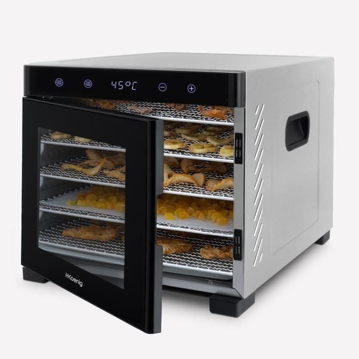 Deshidratador de alimentos - HKoeNIG - DSY900 - Temporizador - Temperatura variable - Potencia 650 W 1 Deshidratador de alimentos - HKoeNIG - DSY900 - Temporizador - Temperatura variable - Potencia 650 W 1