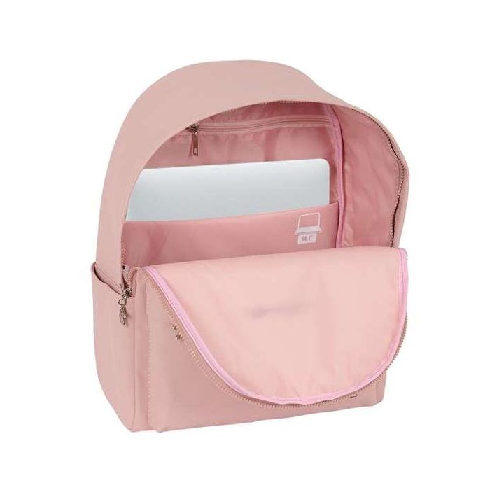 Mochila para Portátil Minnie Mouse Teen Misty Rosa 31 x 40 x 16 cm 6