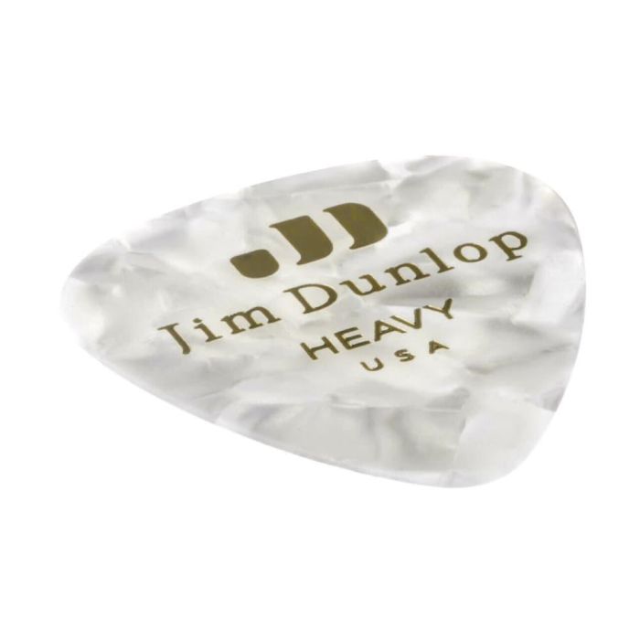 Dunlop Pack 72 Púas Genuine Celluloid Classic Blanco Perlado - Heavy 1 Dunlop Pack 72 Púas Genuine Celluloid Classic Blanco Perlado - Heavy 1