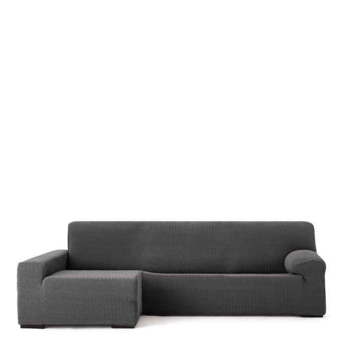 Funda para chaise longue de brazo largo izquierdo Eysa JAZ Gris oscuro 180 x 120 x 360 cm