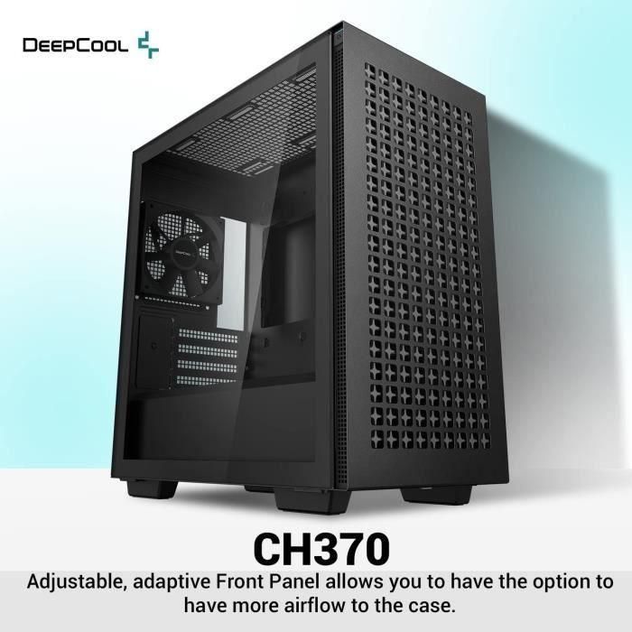 Caja de PC sin fuente de alimentación - DEEPCOOL CH370 (Negro) - Mini torre - Formato Micro-ATX 1