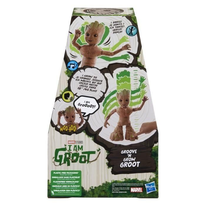 Figura interactiva de Groot crece y baila de 13,5", juguete de superhéroe, Marvel Studios I Am Groot Groove 'N Grow Groot 4 Figura interactiva de Groot crece y baila de 13,5", juguete de superhéroe, Marvel Studios I Am Groot Groove 'N Grow Groot 4