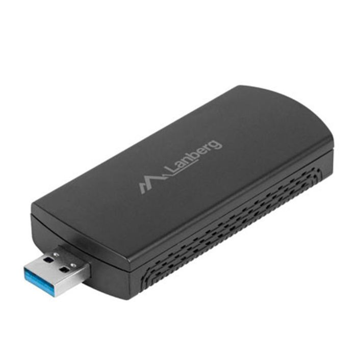 Lanberg NC-3000-WI Adaptador Red USB WiFi 6 AX3000 Tribanda 2.4GHz 5GHz 6GHz USB 3.0 1