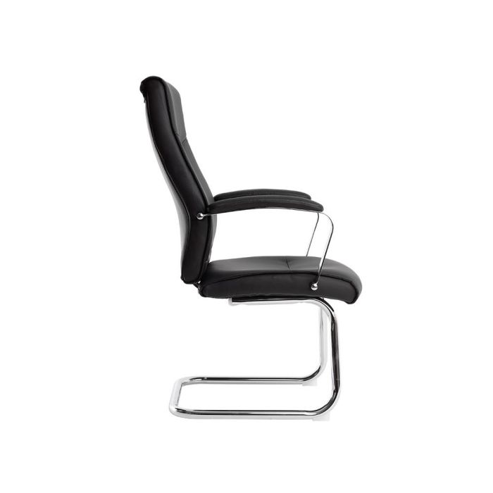 Silla Q-Connect Escritorio Mod Ena Simil Piel Base Metalica Alt Max 1050 Anc 630 Prof 650 Color Negro 2