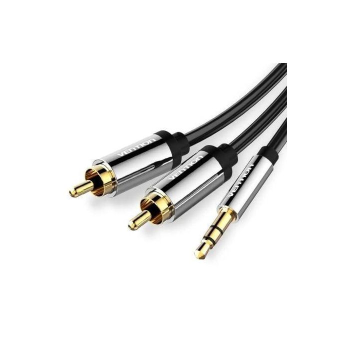 Vention BCFBF Cable de Audio Estéreo Jack 3.5mm Macho a 2 RCA Macho para PC, Móvil, Altavoces, 1 Metro, Negro 0 Vention BCFBF Cable de Audio Estéreo Jack 3.5mm Macho a 2 RCA Macho para PC, Móvil, Altavoces, 1 Metro, Negro 0