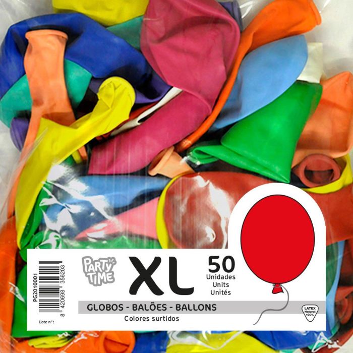 50 Globos Surtidos Premium Party Time 1 50 Globos Surtidos Premium Party Time 1