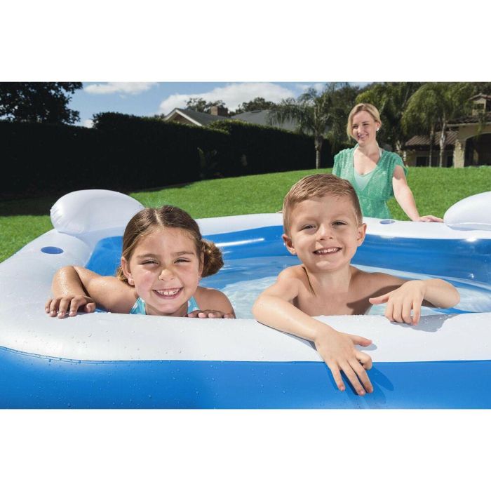 Bestway Piscina Hinchable 2 Camaras Family 213x206x69 cm +6 Años Jardin 54153 17