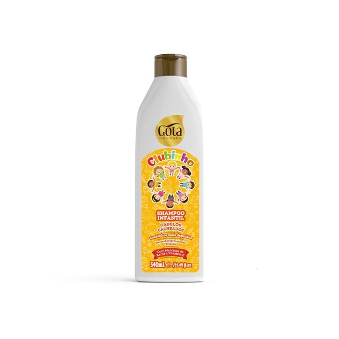 Gota Dourada Champú Clubinho para Niños Rizos con Manteca de Karité y Vitamina E - Define e Hidrata 340ml