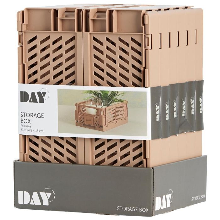 Day Caja Plegable Almacenaje 33x24,5 cm Color Arena Natural (NATURAL SAND) Apilable Soporta 20 kg 3