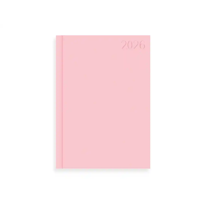 Liderpapel Agenda Corfu A5 2026 Día Página Encuadernada Rosa Papel 60gr FSC 1