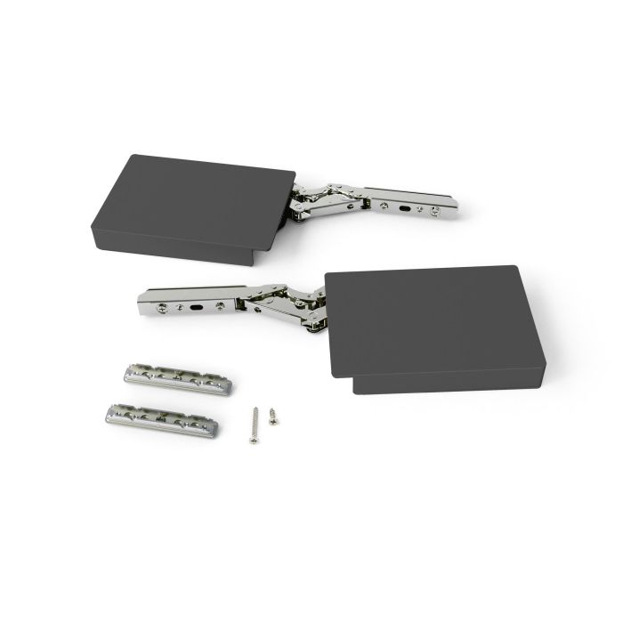 Emuca Compás para puertas elevables Altius Lift, Fuerza 560-1800 (low=L), Acero y plástico, Gris antracita