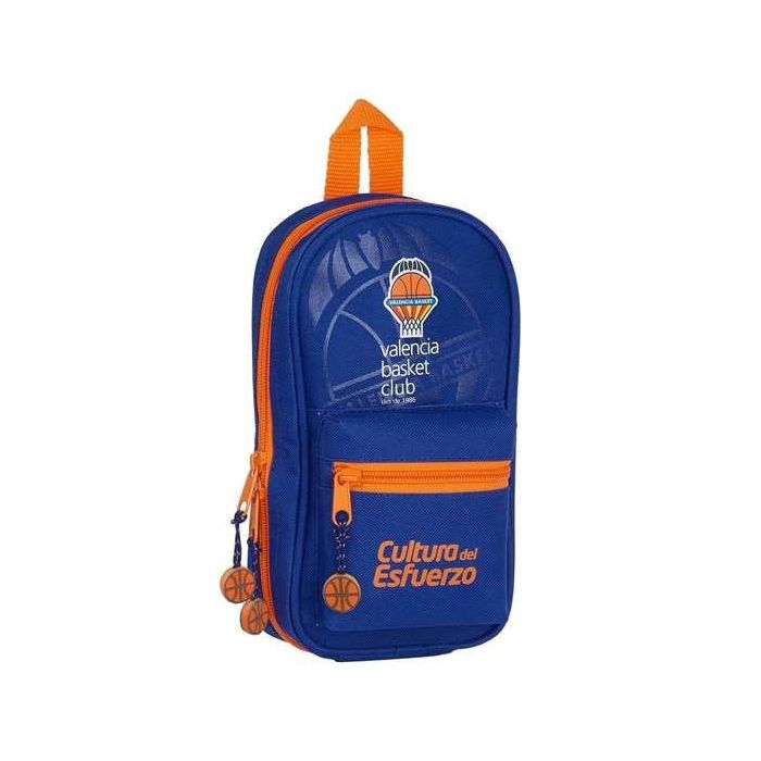 Plumier Mochila Valencia Basket M747 Azul Naranja 12 x 23 x 5 cm (33 Piezas)