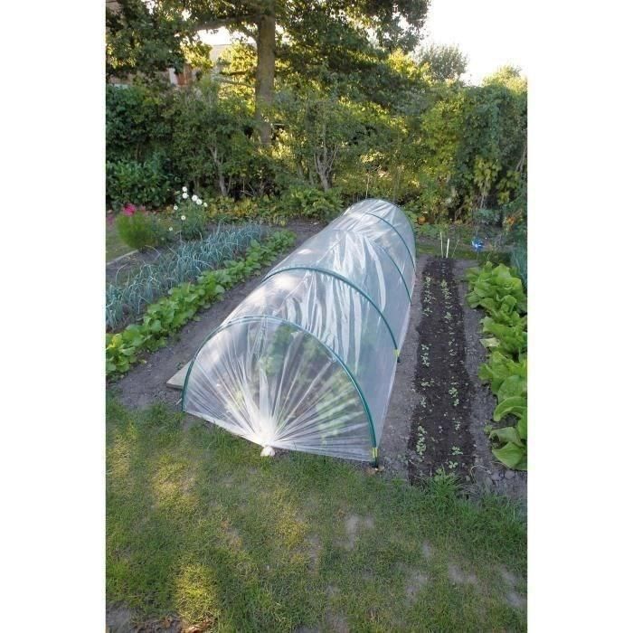Nature Kit de Túnel de Forzamiento de Polietileno Transparente para Cultivo 1x3.5m con Película de 50µ y 7 Polos