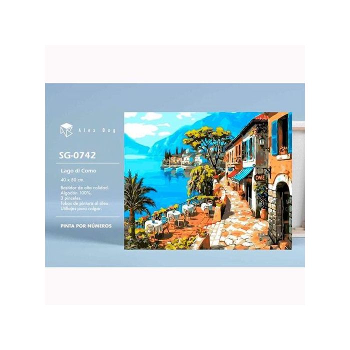 Alex Bog Set De Pintura Por Números Lago Di Como C-Surtidos