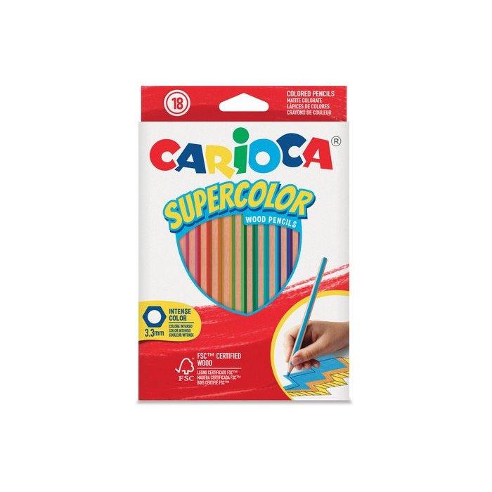 Lapices De Colores Carioca Supercolor Caja De 18 Lapices De Colores Carioca Supercolor Caja De 18