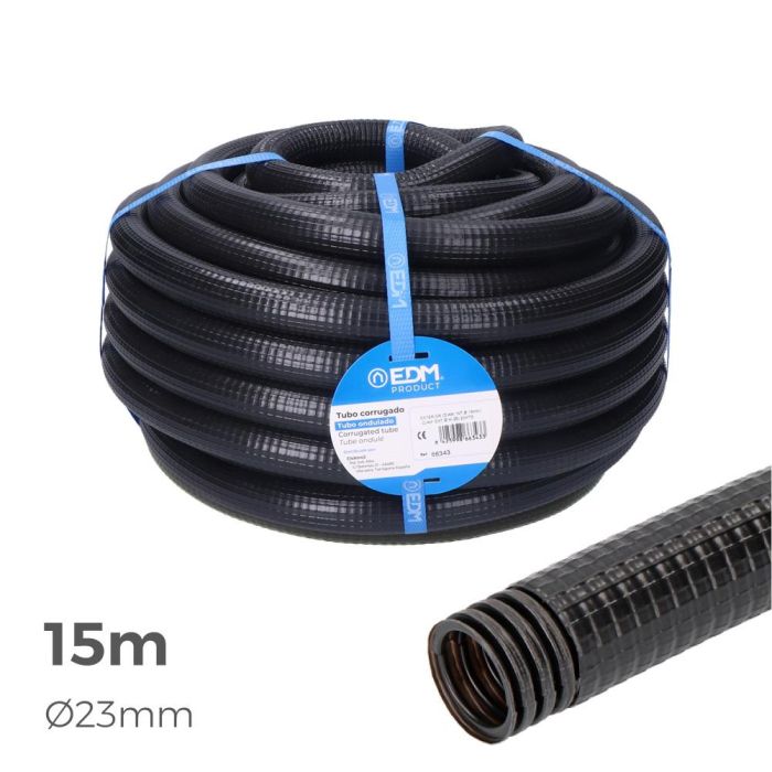 Edm m-32 Corrugado para exterior Pvc 23mm/32mm 15m
