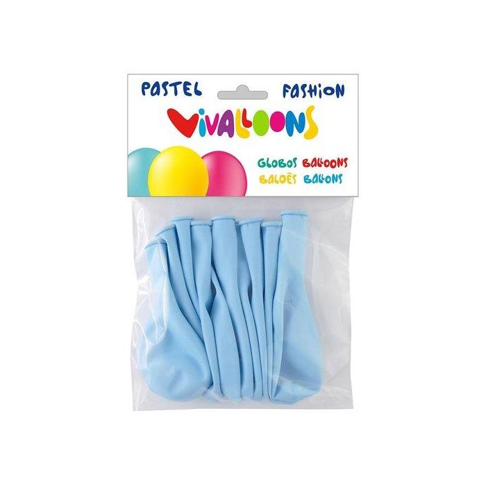 Globo Vivalloons Light Pastel Azul Claro Bolsa De 10