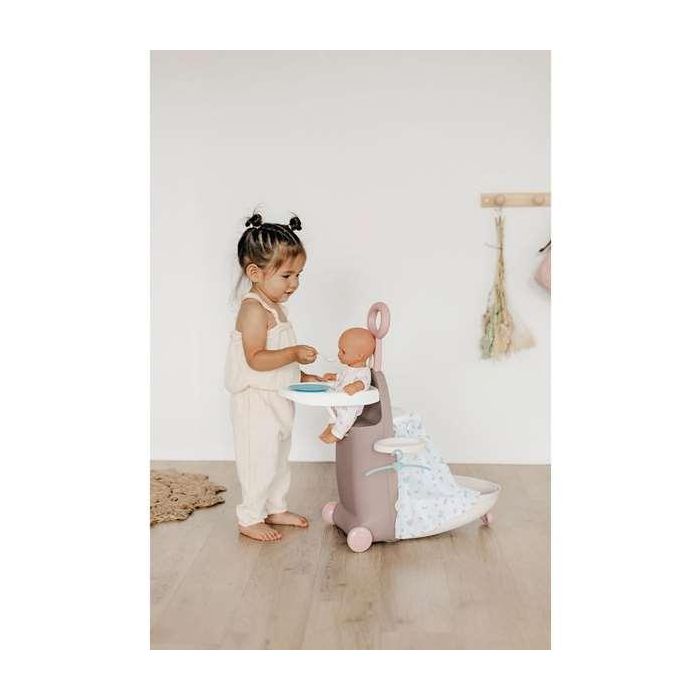 Smoby Trolley Baby Nurse 3 en 1 Maleta, Trona y Cuna para Muñecas hasta 42 cm. 62x25,5x25,5 cm 5
