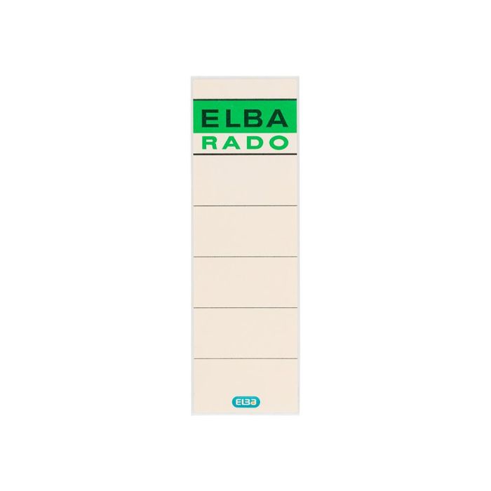 Etiquetas Adhesivas Elba Lomera Color Hueso 54x190 mm Pack De 10 Unidades 1