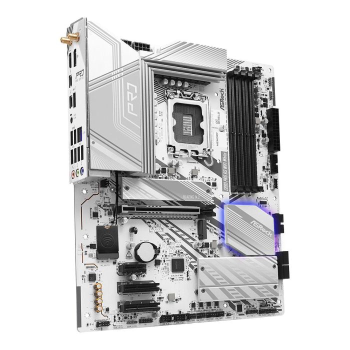 ASRock Placa Base Z890 Pro RS WiFi White ATX Intel Z890 LGA 1851 DDR5 Wi-Fi 6E Bluetooth 5.3 3
