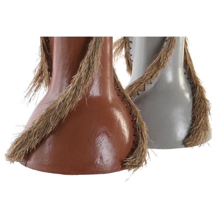 DKD Home Decor Jarrón Balinés Gris Terracota 26x30x26 cm (Alto 30 cm) de Bambú y Fibra - Set 2 Unidades Surtido Aleatorio 2 DKD Home Decor Jarrón Balinés Gris Terracota 26x30x26 cm (Alto 30 cm) de Bambú y Fibra - Set 2 Unidades Surtido Aleatorio 2