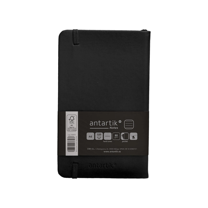 Antartik Cuaderno A6 Tapa Dura Hojas Rayas Negro 100 Hojas 80gr FSC 2 Antartik Cuaderno A6 Tapa Dura Hojas Rayas Negro 100 Hojas 80gr FSC 2