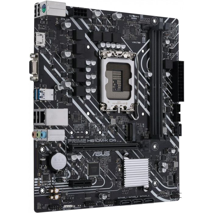 ASUS PRIME H610M-K D4 Placa Base micro ATX Intel H610 LGA 1700, DDR4-SDRAM, M.2, SATA, Gigabit Ethernet 2