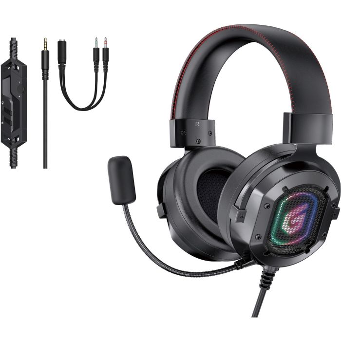Conceptronic ATHAN03B Auricular Gaming con Sonido Estéreo, Micrófono Integrado, LED RGB, Compatible con PC, PS5, Xbox One 0 Conceptronic ATHAN03B Auricular Gaming con Sonido Estéreo, Micrófono Integrado, LED RGB, Compatible con PC, PS5, Xbox One 0