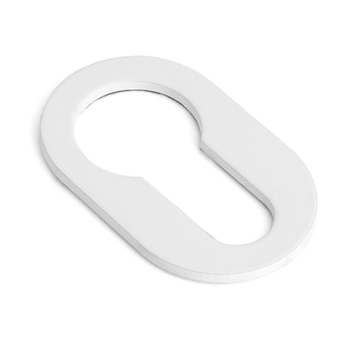 Bocallave Adhesivo Oval 26X42X4 Acabado Cromo Satinado, Negro, Blanco Acabado Blanco Nuda Bocallave Adhesivo Oval 26X42X4 Acabado Cromo Satinado, Negro, Blanco Acabado Blanco Nuda