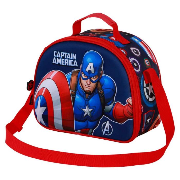 Bolsa Portamerienda 3D Patriot Marvel Capitán América Multicolor