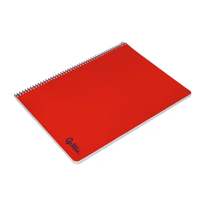 Liderpapel Cuaderno espiral A4 Smart tapa blanda 80 hojas 75gr pauta 3,5mm con margen color rojo 4