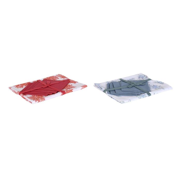 Mantel y servilletas DKD Home Decor 150 x 150 x 0,5 cm Azul Fucsia (2 Unidades) 1 Mantel y servilletas DKD Home Decor 150 x 150 x 0,5 cm Azul Fucsia (2 Unidades) 1