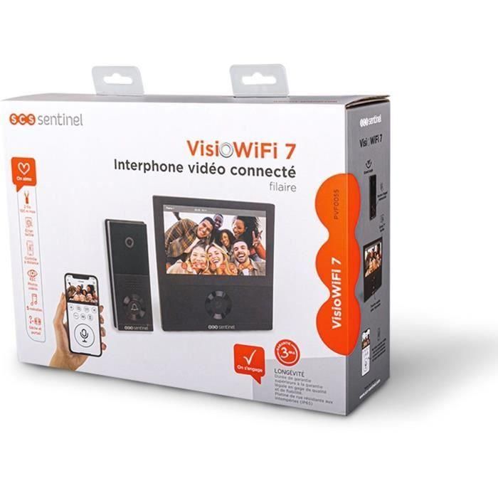 Videoportero con conexión por cable - SCS SENTINEL - VisioWifi - Visión nocturna - Negro 4 Videoportero con conexión por cable - SCS SENTINEL - VisioWifi - Visión nocturna - Negro 4
