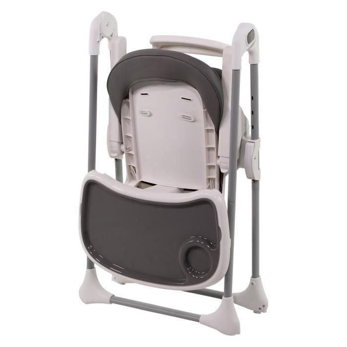 Trona NANIA BIANCA - 6 meses a 36 meses - Respaldo reclinable - Altura regulable - Plegado compacto - Gris 4 Trona NANIA BIANCA - 6 meses a 36 meses - Respaldo reclinable - Altura regulable - Plegado compacto - Gris 4