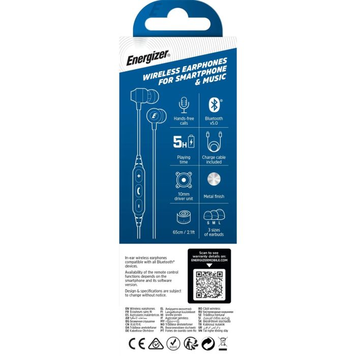 Auriculares Energizer CIBT20WH2 Blanco 2 Auriculares Energizer CIBT20WH2 Blanco 2