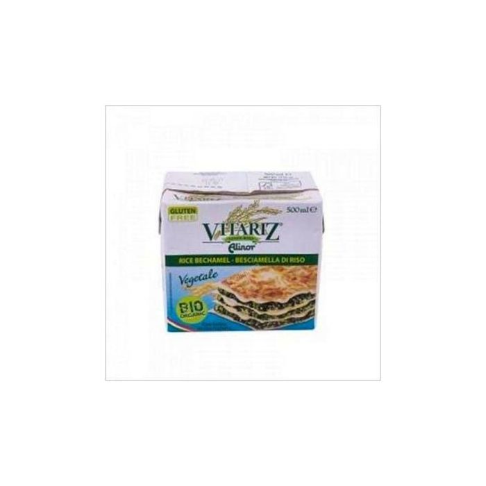 VITARIZ Salsa Bechamel de Arroz 500ml Bio Sin Gluten y Sin Lactosa para cocinar lasaña y canelones